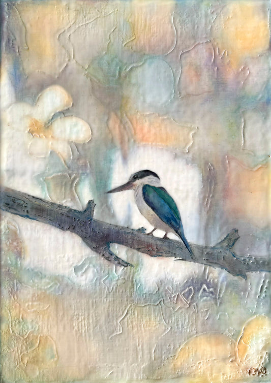 thesacredgardenkingfisherpainting