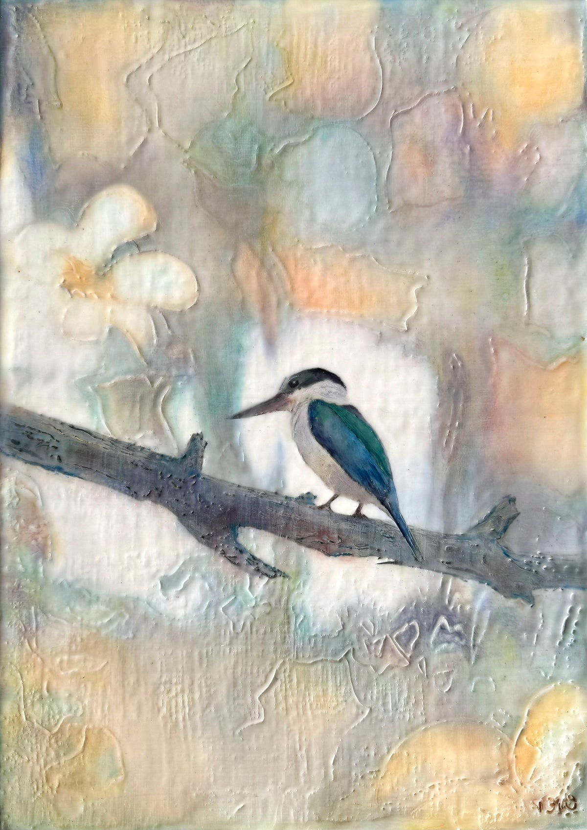 thesacredgardenkingfisherpainting